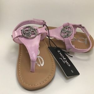 NWT BEBE Toddler/Girls Pink Sandals Size 8